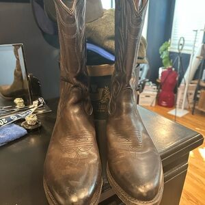 Frye Dark Brown Western Leather Boots